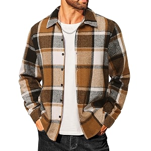 COOFANDY Mens Flannel Shirts Casual Button Down