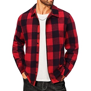 COOFANDY Mens Flannel Shirts Casual Button Down