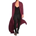 COOFANDY Men's Lightweight Ruffle Shawl Collar Cardigan Open Front Long Length Drape Cape Overcoat
