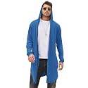 COOFANDY Men's Long Hooded Cardigan Shawl Collar Lightweight Cape Cloak