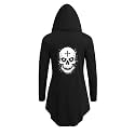 COOFANDY Men's Long Hooded Cardigan Shawl Collar Lightweight Cape Cloak