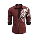 COOFANDY Men39s Print Button Down Dress Shirt