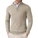 COOFANDY Men39s Quarter Zip Up Sweaters Slim