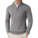 COOFANDY Men39s Quarter Zip Up Sweaters Slim