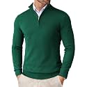 COOFANDY Men39s Quarter Zip Up Sweaters Slim