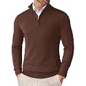 COOFANDY Men39s Quarter Zip Up Sweaters Slim