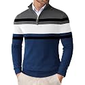 COOFANDY Men39s Quarter Zip Up Sweaters Slim