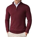 COOFANDY Men39s Quarter Zip Up Sweaters Slim