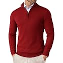 COOFANDY Men39s Quarter Zip Up Sweaters Slim