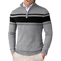 COOFANDY Men39s Quarter Zip Up Sweaters Slim