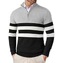 COOFANDY Men39s Quarter Zip Up Sweaters Slim