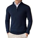 COOFANDY Men39s Quarter Zip Up Sweaters Slim