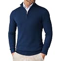 COOFANDY Men39s Quarter Zip Up Sweaters Slim