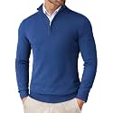 COOFANDY Men39s Quarter Zip Up Sweaters Slim