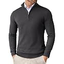 COOFANDY Men39s Quarter Zip Up Sweaters Slim