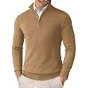 COOFANDY Men39s Quarter Zip Up Sweaters Slim