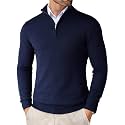 COOFANDY Men39s Quarter Zip Up Sweaters Slim
