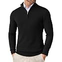 COOFANDY Men39s Quarter Zip Up Sweaters Slim