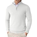 COOFANDY Men39s Quarter Zip Up Sweaters Slim