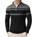 COOFANDY Men39s Quarter Zip Up Sweaters Slim
