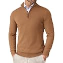 COOFANDY Men39s Quarter Zip Up Sweaters Slim