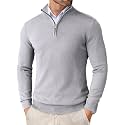 COOFANDY Men39s Quarter Zip Up Sweaters Slim