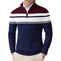 COOFANDY Men39s Quarter Zip Up Sweaters Slim