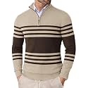 COOFANDY Men39s Quarter Zip Up Sweaters Slim