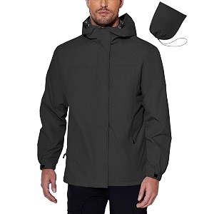 COOFANDY Mens Rain Jacket Waterproof With Hood