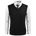 COOFANDY Men's Sleeveless V Neck Pullover Sweater Argyle Knit Vest Sweaters