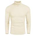 COOFANDY Men's Slim Fit Turtleneck Sweater Casual Knitted Pullover Sweaters