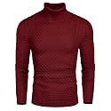 COOFANDY Men's Slim Fit Turtleneck Sweater Casual Knitted Pullover Sweaters