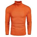 COOFANDY Men's Slim Fit Turtleneck Sweater Casual Knitted Pullover Sweaters