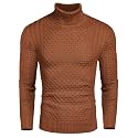 COOFANDY Men's Slim Fit Turtleneck Sweater Casual Knitted Pullover Sweaters