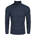 COOFANDY Men's Slim Fit Turtleneck Sweater Casual Knitted Pullover Sweaters