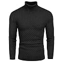 COOFANDY Men's Slim Fit Turtleneck Sweater Casual Knitted Pullover Sweaters