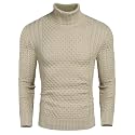 COOFANDY Men's Slim Fit Turtleneck Sweater Casual Knitted Pullover Sweaters