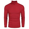 COOFANDY Men's Slim Fit Turtleneck Sweater Casual Knitted Pullover Sweaters