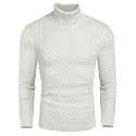 COOFANDY Men's Slim Fit Turtleneck Sweater Casual Knitted Pullover Sweaters