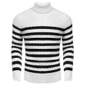 COOFANDY Men's Slim Fit Turtleneck Sweater Casual Knitted Pullover Sweaters