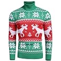 COOFANDY Men's Slim Fit Turtleneck Sweater Casual Knitted Pullover Sweaters
