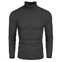 COOFANDY Men's Slim Fit Turtleneck Sweater Casual Knitted Pullover Sweaters
