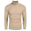 COOFANDY Men's Slim Fit Turtleneck Sweater Casual Knitted Pullover Sweaters