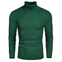 COOFANDY Men's Slim Fit Turtleneck Sweater Casual Knitted Pullover Sweaters