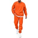 COOFANDY Men's Sweatsuit Set Fleece Crewneck Sweatshirt and Jogger Pants
