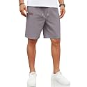 COOFANDY Men Linen Beach Shorts Casual Drawstring Summer Vacation Shorts