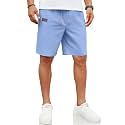 COOFANDY Men Linen Beach Shorts Casual Drawstring Summer Vacation Shorts