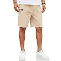 COOFANDY Men Linen Beach Shorts Casual Drawstring Summer Vacation Shorts