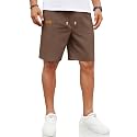 COOFANDY Men Linen Beach Shorts Casual Drawstring Summer Vacation Shorts