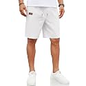 COOFANDY Men Linen Beach Shorts Casual Drawstring Summer Vacation Shorts